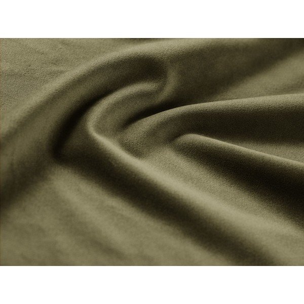 Khaki spalvos modulinė kampinė sofa iš velveto (su kairiuoju kampu/su gultu) Jodie – Micadoni -image-3