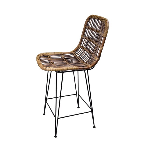 106 cm rudos spalvos rotango baro kėdė - Ego Dekor