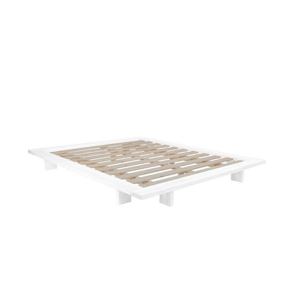 Pušies medienos dvigulė lova su čiužiniu Karup Design Japan Double Latex White/Black, 160 x 200 cm-image-3