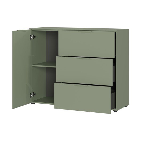 Žalios spalvos matinis spintelė 109x98x40 cm Savoca – Germania-image-4