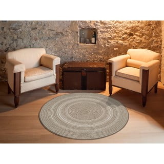 Smėlio spalvos lauko kilimas Universal Silvana Rutto, ⌀ 120 cm