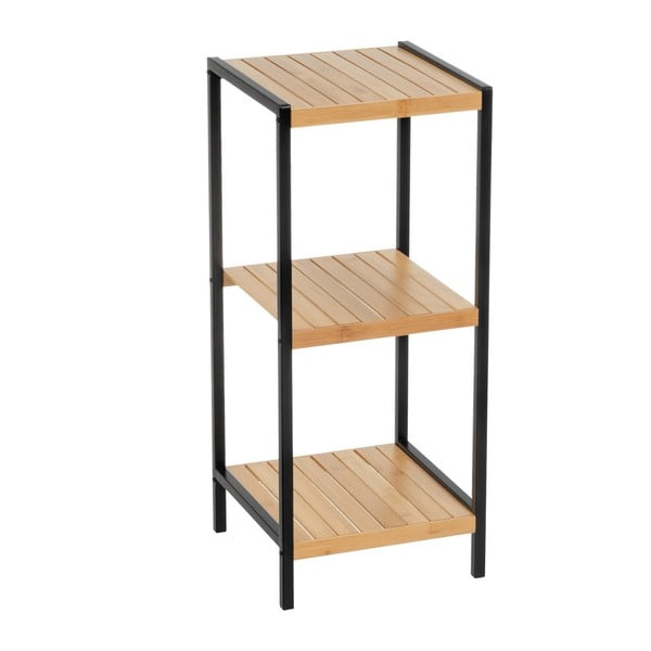 Iš bambuko pastatoma lentyna juodos spalvos/natūralios spalvos 30x70 cm – Casa Selección