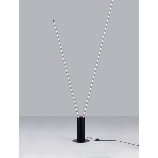 Matinės juodos spalvos iš metalo pastatomas šviestuvas LED su sulankstoma konstrukcija (aukštis 181 cm) Kimolia – Nova Luce-image-4