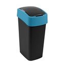 Juodos spalvos/mėlynos spalvos iš plastiko šiukšliadėžė rūšiavimui 45 l Flip Bin – Curver