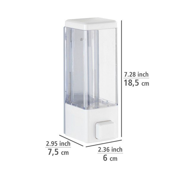 Sieninis iš plastiko muilo dozatorius baltos spalvos 320 ml Istres – Wenko-image-4
