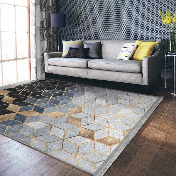 Mėlynai pilkas kiliminis takelis 80x200 cm - Mila Home-image-4