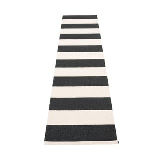 Juodos ir baltos spalvos lauko kilimas 70x300 cm Bob Black Vanilla – Pappelina