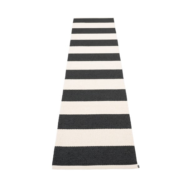 Juodos ir baltos spalvos lauko kilimas 70x300 cm Bob Black Vanilla – Pappelina