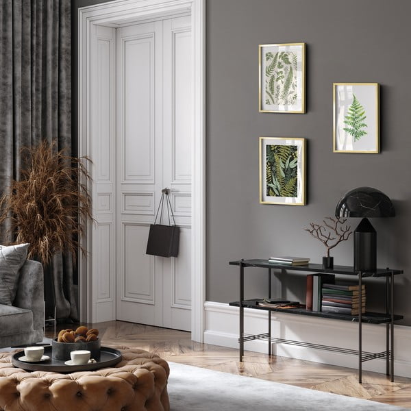 Paveikslai 3 vnt. 30x40 cm Fern – knor-image-1
