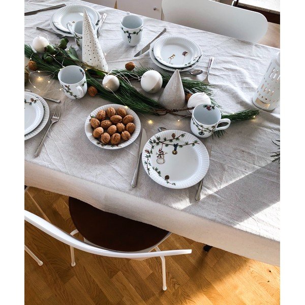 Iš porceliano  lėkštė baltos spalvos su Kalėdų motyvu ø 22 cm Hammershøi Christmas – Kähler Design-image-2