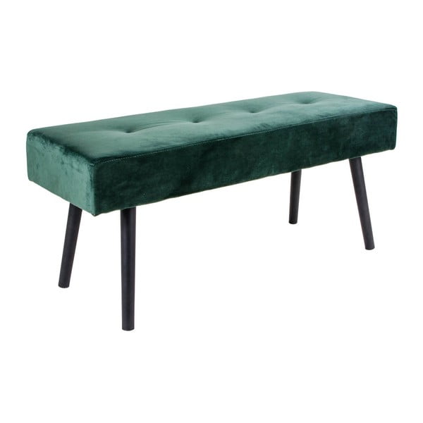 Tamsiai žalias minkštas suoliukas su aksomo užvalkalu House Nordic Skiby, 100 x 35 cm-image-2