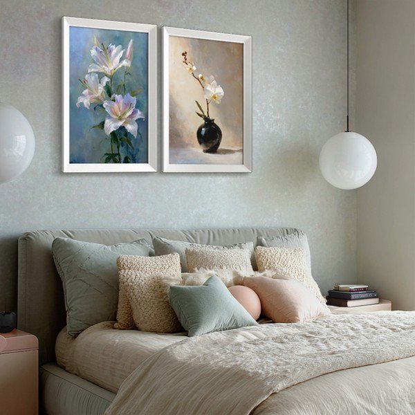 Spausdintas paveikslas su rėmeliu 56x75 cm Lilies – Styler-image-1