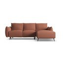 Rožinės spalvos kampinė sofa (su dešiniuoju kampu) Malie – Makamii