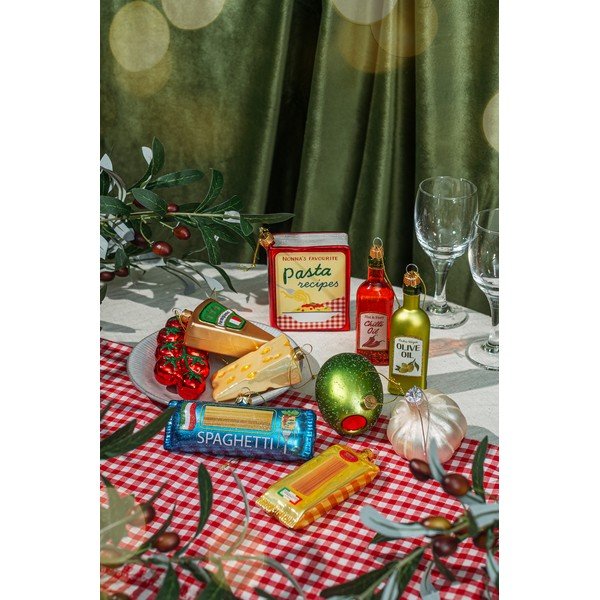 Iš stiklo eglutės papuošimas 7 cm Olive – Sass & Belle-image-2
