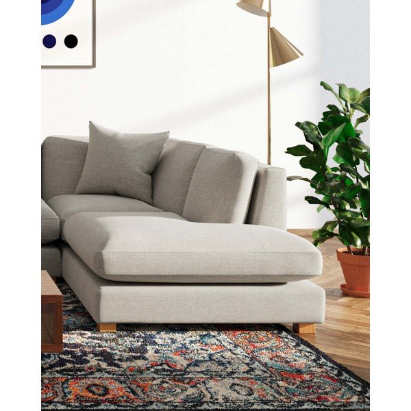 Kampinė sofa smėlio spalvos (su dešiniuoju kampu) Pomo – Ame Yens-image-4