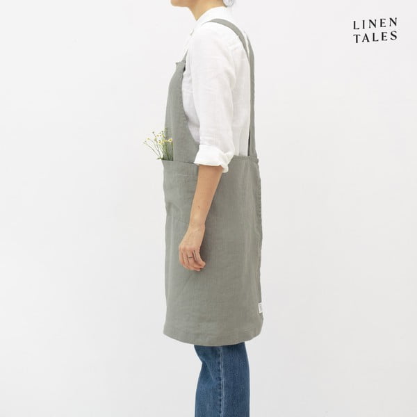 Prijuostė iš lino Khaki – Linen Tales-image-2