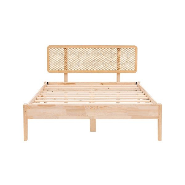 Iš eglės medžio masyvo viengulė lova natūralios spalvos su lovos grotelėmis 90x200 cm Izabelya – Kalune Design-image-3