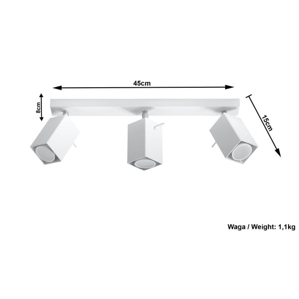 Baltas lubinis šviestuvas Sollux Toscana-image-4