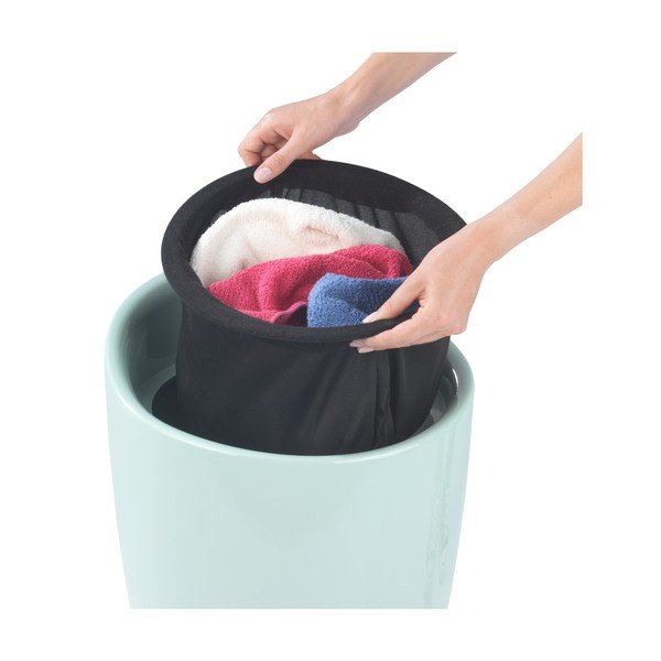 Wenko Candy mėtų spalvos skalbinių krepšys ir taburetė viename, 20 l-image-2