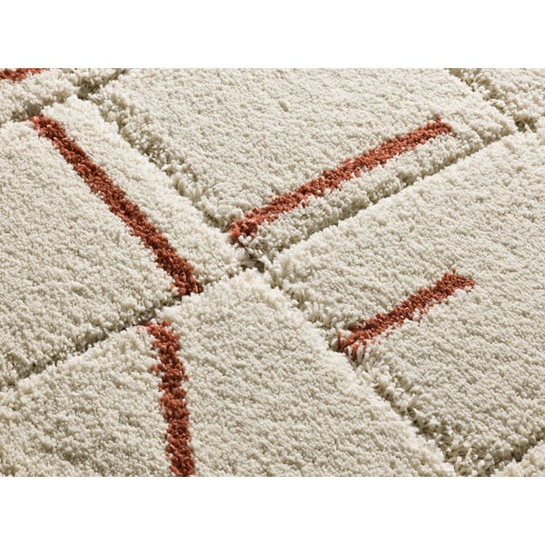 Raudonos plytų spalvos/kreminės spalvos kilimas 60x120 cm Brenda – Universal-image-2
