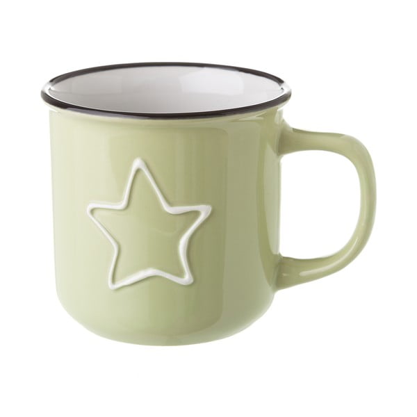 Žalios spalvos keraminis puodelis Unimasa Star, 325 ml