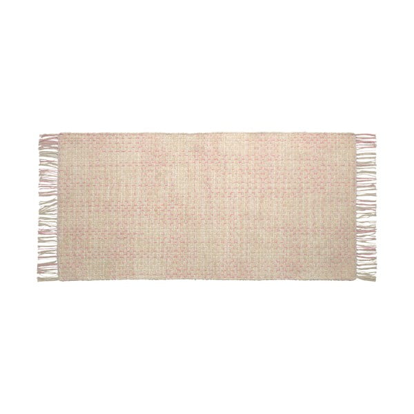 Rožinės-smėlio spalvos medvilninis vaikiškas kilimas Kave Home Nur, 70 x 140 cm