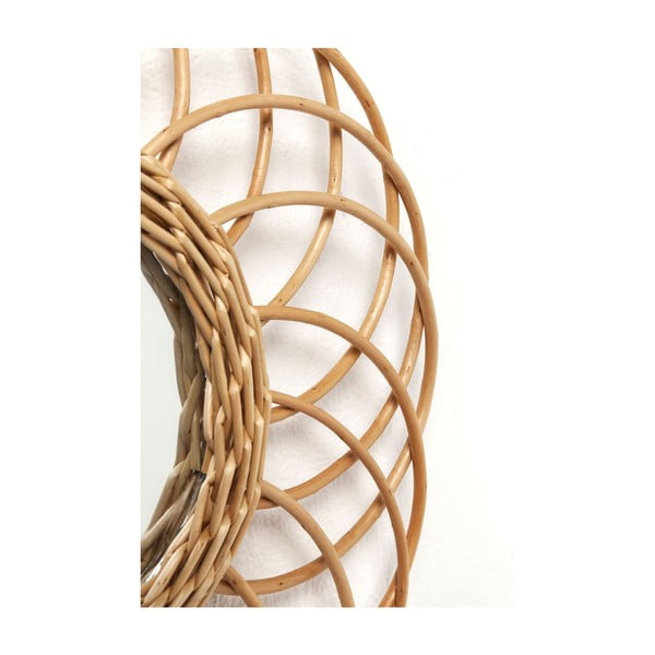 Sieninis veidrodis su rotango rėmu Kare Design Swing, Ø 34 cm-image-4