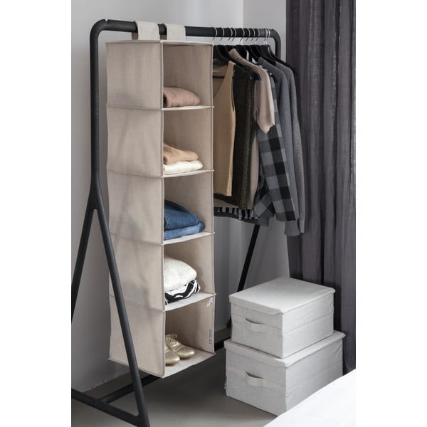 Pakabinamas iš tekstilės drabužių spintos organizatorius Soft Storage – Bigso Box of Sweden-image-1
