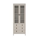 Pilkai smėlinės spalvos vitrina 78x199x33 cm Madrid – Tvilum