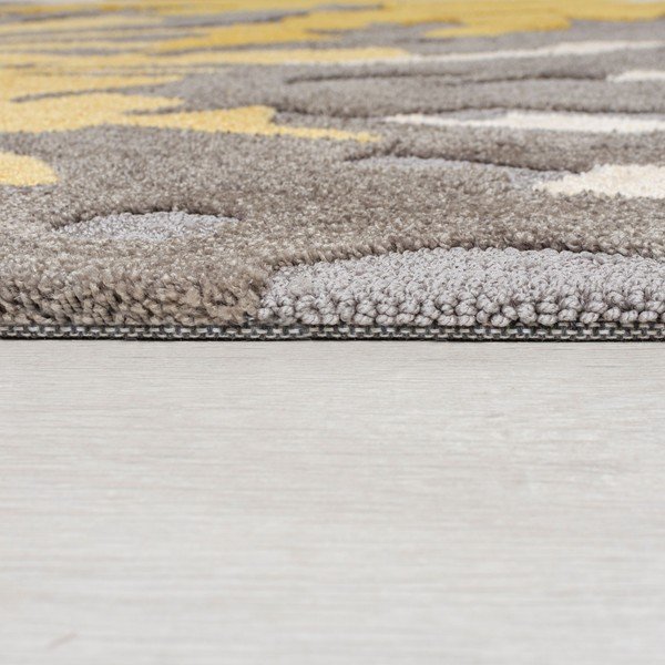 Pilkos ir geltonos spalvos kilimas Flair Rugs Soft Floral, 160 x 230 cm-image-3