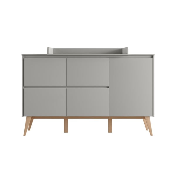 Žema vaikiška šoninė spintelė pilkos spalvos 149x52,5 cm Swing – Pinio-image-2