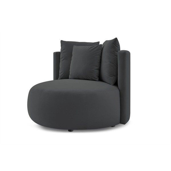 Tamsiai pilkos spalvos krėslas iš velveto Cesar – Bobochic Paris