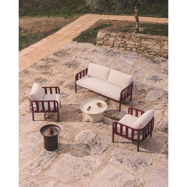 Iš metalo apvalios formos sodo šoninis staliukas ø 45 cm Arcola – Kave Home-image-4