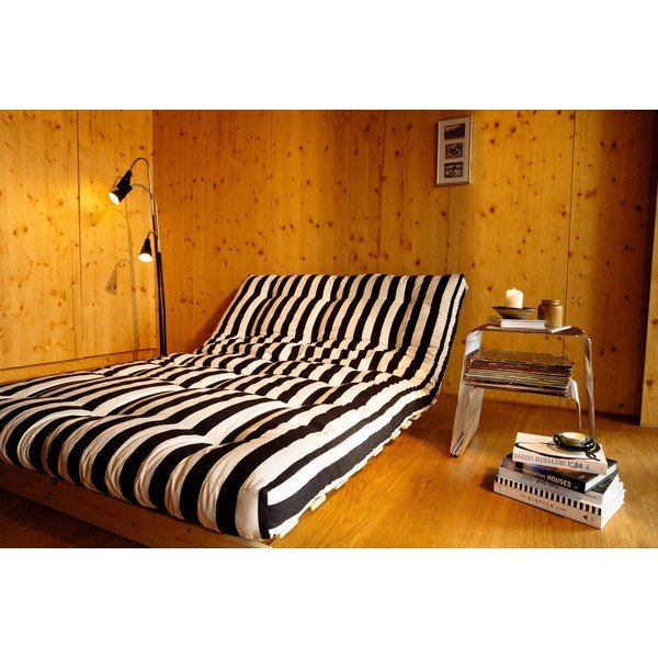 Juodos ir baltos spalvos sulankstoma sofa 140 cm Roots – Karup-image-4