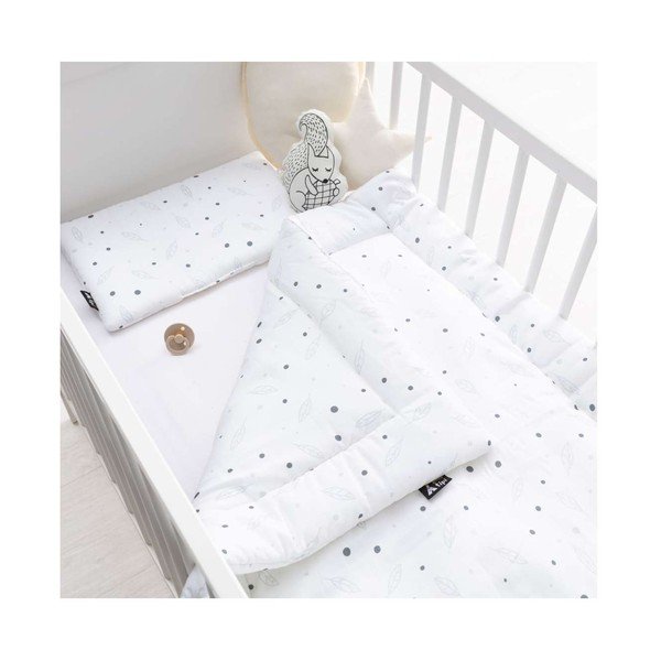 Vaikiškos lovelės rinkinys baltos spalvos Sweet Dreams – Yellow Tipi-image-2