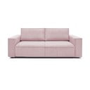 Sulankstoma sofa šviesiai rožinės spalvos iš kordinio velveto 245 cm Nihad – Bobochic Paris