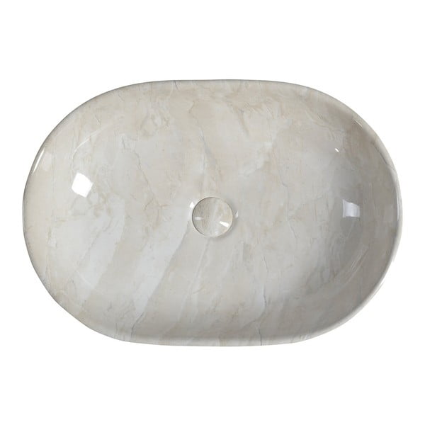 Iš keramikos praustuvas smėlio spalvos 59x42 cm Dalma – Sapho-image-3