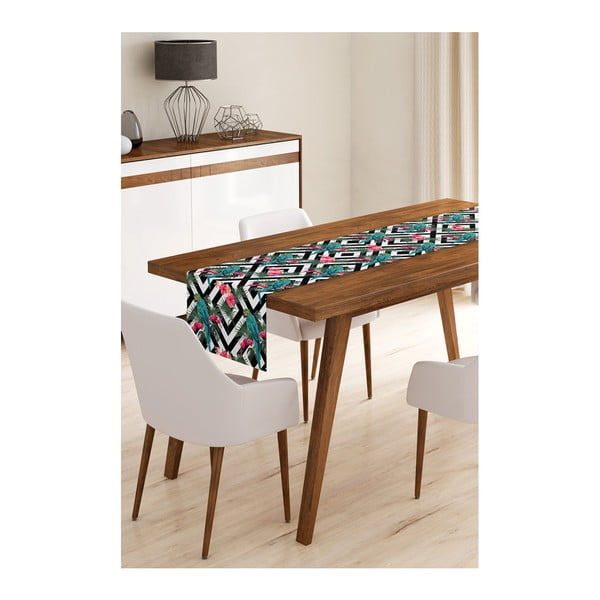 Minimalistiniai pagalvėlių užvalkalai Papūgų dryžiai mikropluošto staltiesė, 45 x 145 cm