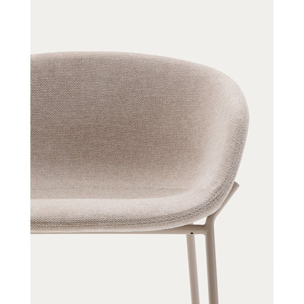 Smėlio spalvos baro taburetė (sėdynės aukštis 65 cm) Yvette – Kave Home-image-3
