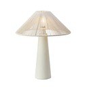 Smėlio spalvos stalinis šviestuvas (aukštis 50 cm) su tekstiliniu gaubtu Favoro – Markslöjd