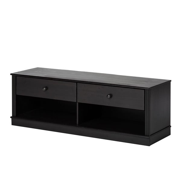 Iš pušies masyvo TV spintelė tamsiai rudos spalvos 137x47 cm Anita – Støraa-image-2