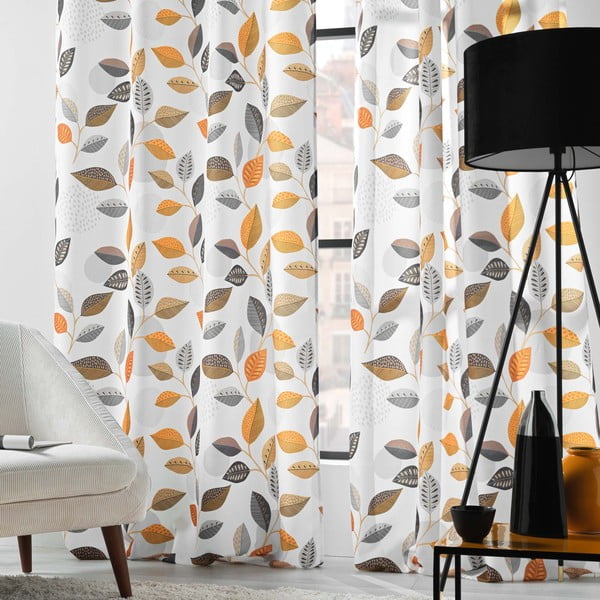Užuolaida geltonos spalvos/baltos spalvos 140x280 cm Vahine – douceur d'intérieur-image-3