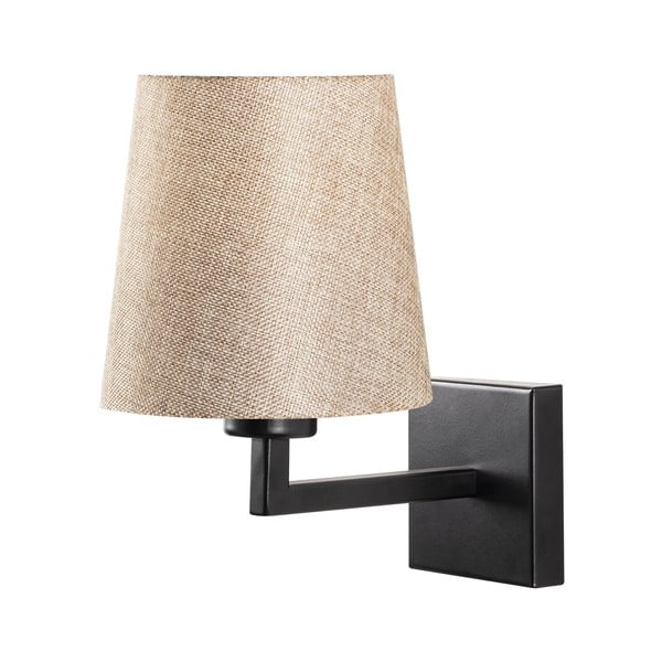 Juodos spalvos/kreminės spalvos sieninė lempa ø 18 cm Profil – Opviq lights