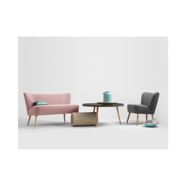 Rožinė dvivietė sofa Individualizuotos formos Harry-image-2