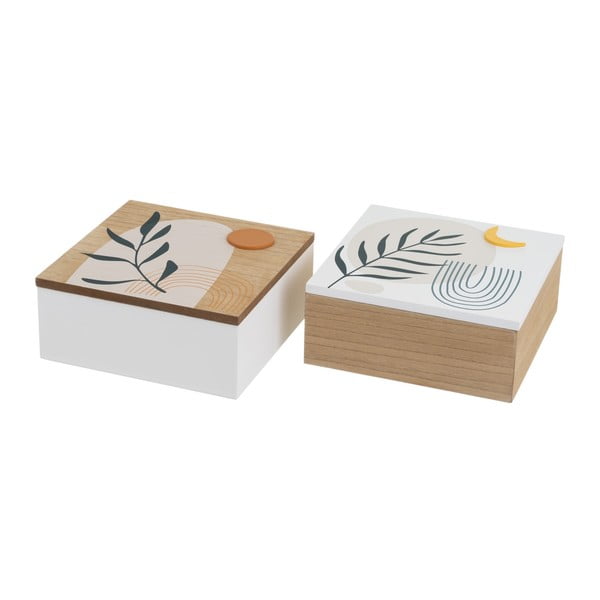 Daiktadėžės su dangčiu/dekoratyvinės 2 vnt. ø 20x8,5 cm – Casa Selección