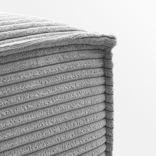 Šviesiai pilka aksominė otomanė Kave Home Blok-image-1