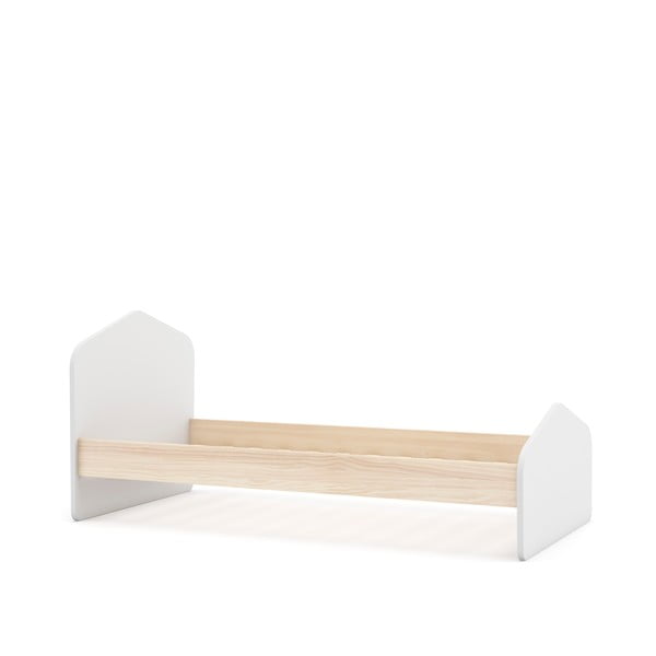 Baltos/natūralios spalvos pušies vaikiška lova 90x190 cm Estefania - Marckeric
