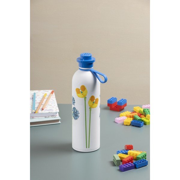 Baltos spalvos/mėlynos spalvos termosas vaikams 560 ml Meadow Flowers – LEGO®-image-3