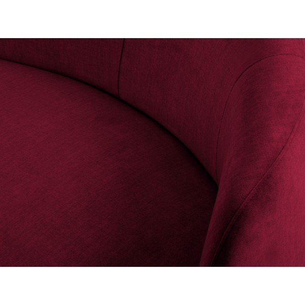 Bordo spalvos sofa su kairiuoju kampu Mazzini Sofas Debbie, 210 x 79 cm-image-1