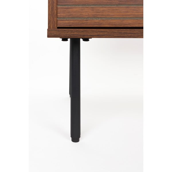 Rudos spalvos spintelė iš riešutmedžio 80x130x40 cm Stripes – White Label-image-4